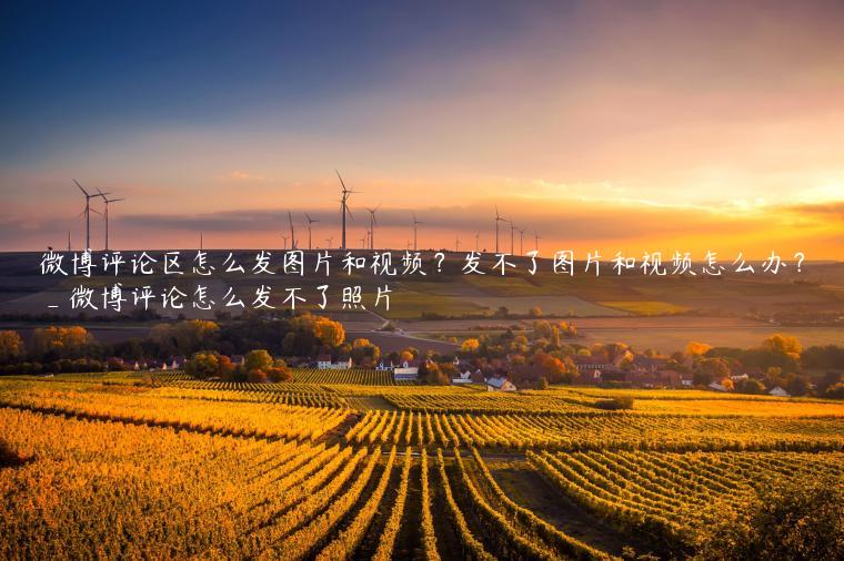 微博评论区怎么发图片和视频？发不了图片和视频怎么办？_微博评论怎么发不了照片