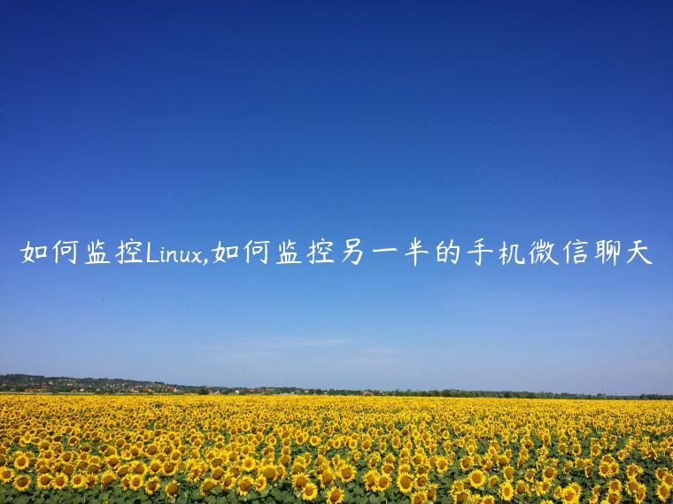如何监控Linux,如何监控另一半的手机微信聊天