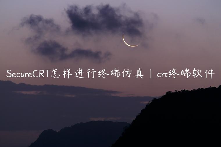 SecureCRT怎样进行终端仿真|crt终端软件