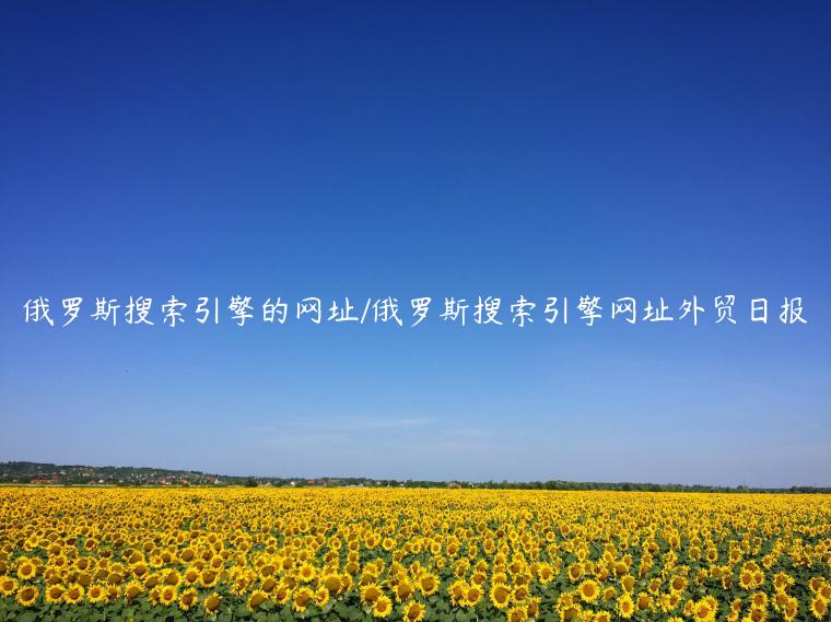 俄罗斯搜索引擎的网址/俄罗斯搜索引擎网址外贸日报