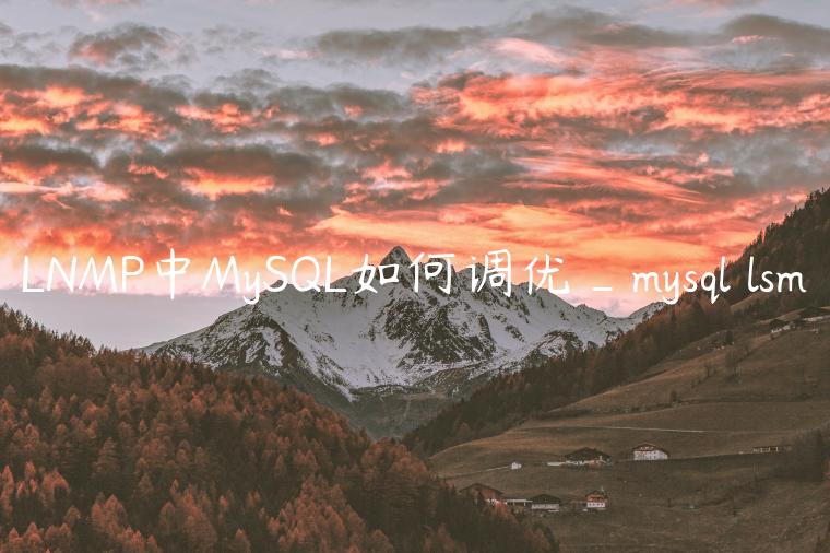 LNMP中MySQL如何调优_mysql lsm
