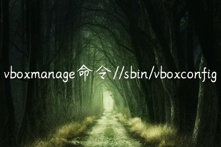 vboxmanage命令//sbin/vboxconfig