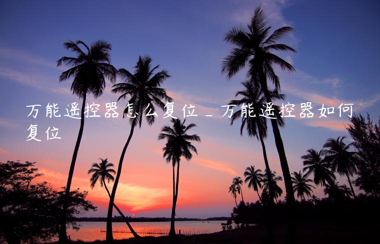 万能遥控器怎么复位_万能遥控器如何复位