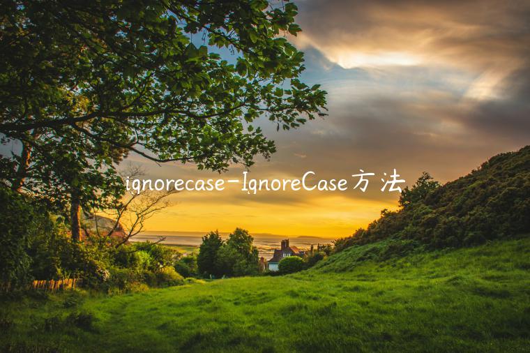 ignorecase-IgnoreCase方法