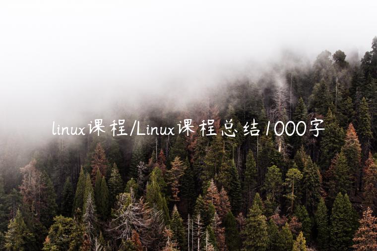 linux课程/Linux课程总结1000字