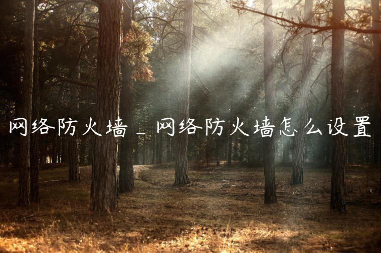 网络防火墙_网络防火墙怎么设置