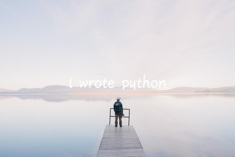 i wrote python