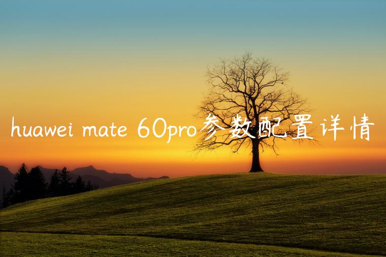 huawei mate 60pro参数配置详情