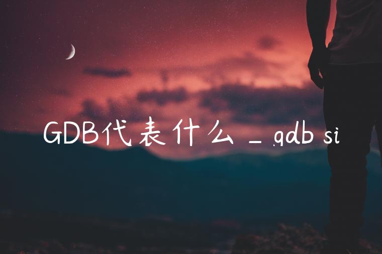 GDB代表什么_gdb si