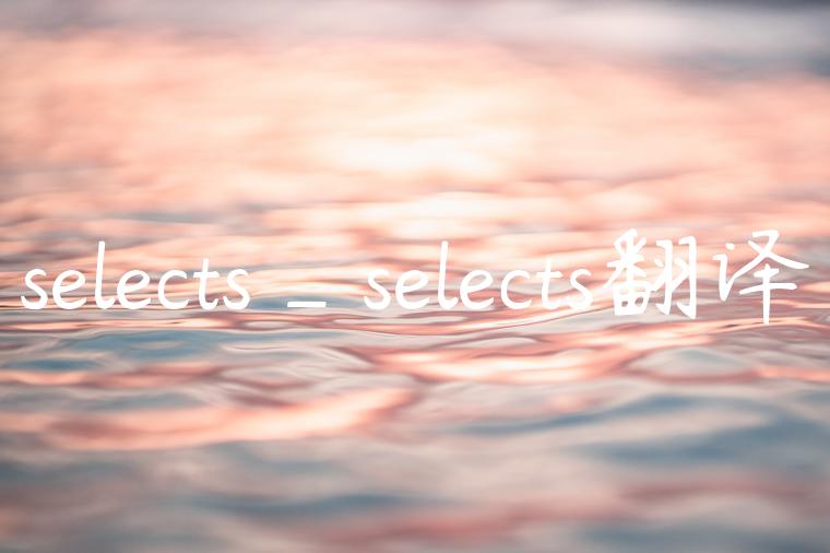 selects_selects翻译