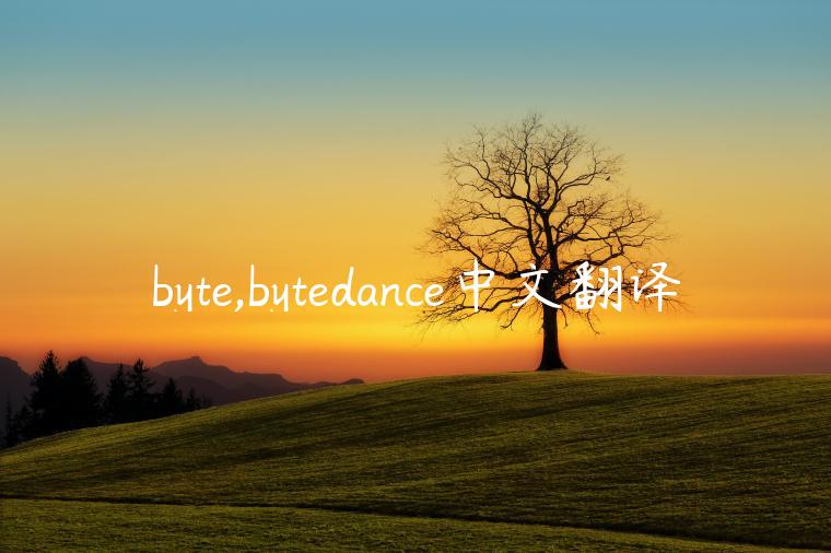 byte,bytedance中文翻译