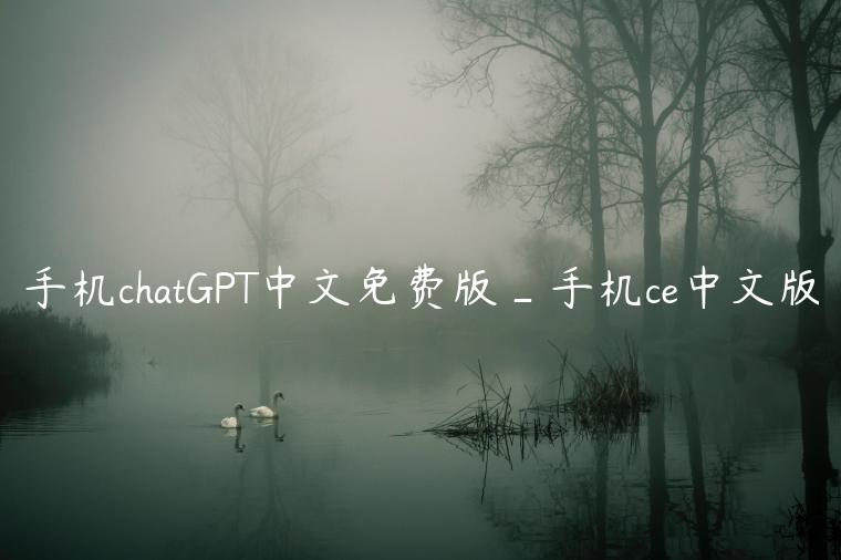 手机chatGPT中文免费版_手机ce中文版