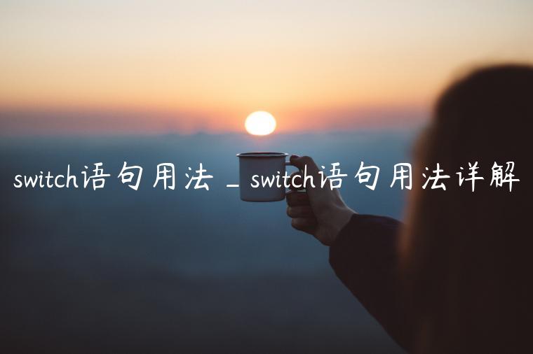 switch语句用法_switch语句用法详解
