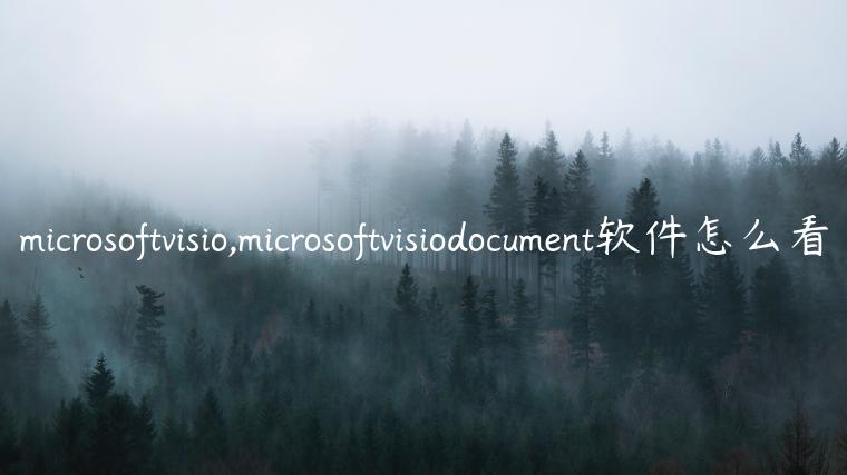microsoftvisio,microsoftvisiodocument软件怎么看