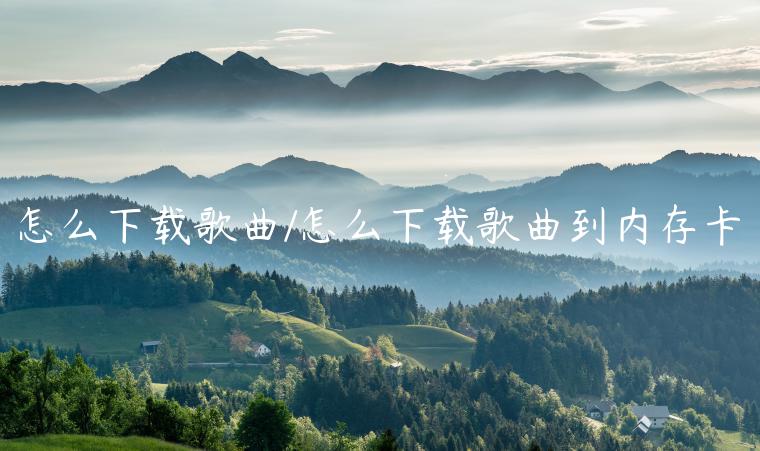 怎么下载歌曲/怎么下载歌曲到内存卡