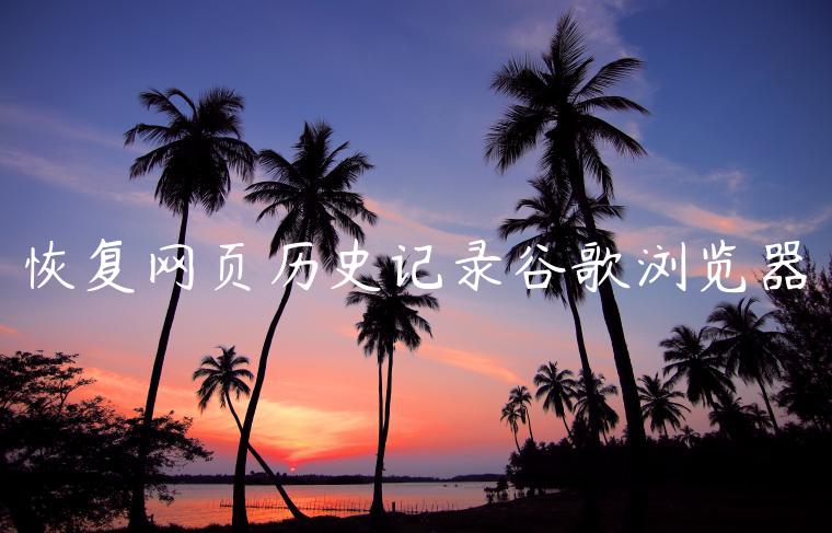 恢复网页历史记录谷歌浏览器