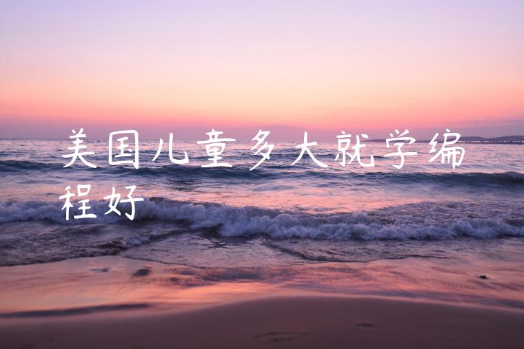 美国儿童多大就学编程好