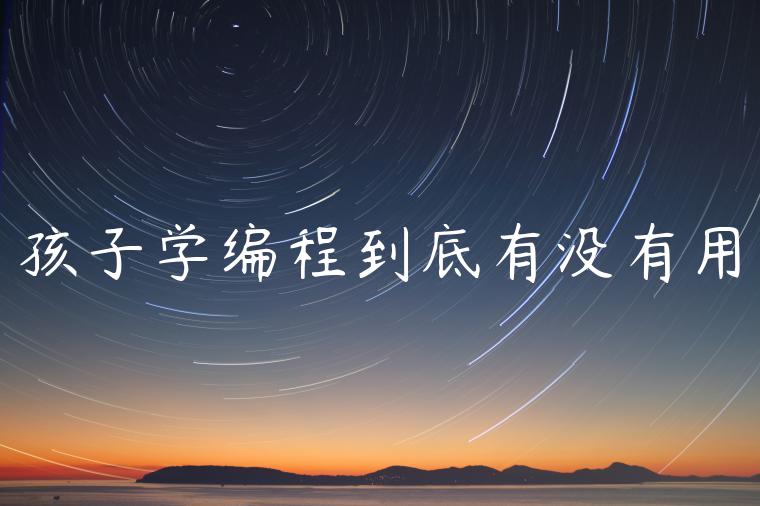 孩子学编程到底有没有用