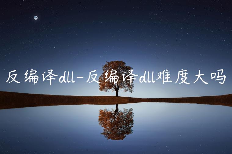 反编译dll-反编译dll难度大吗