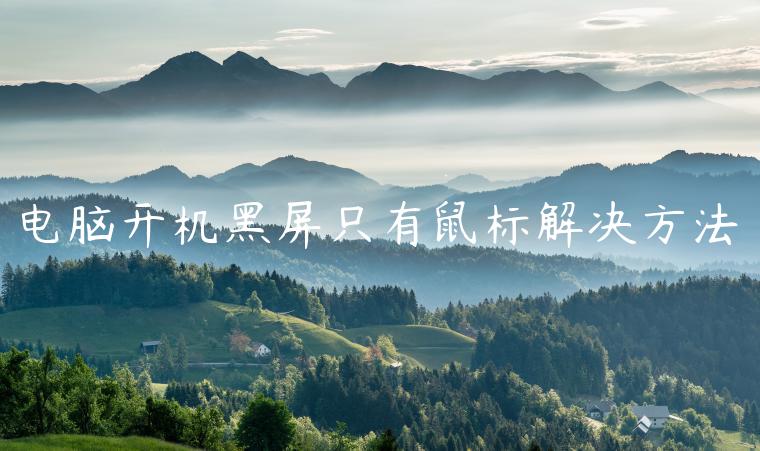 电脑开机黑屏只有鼠标解决方法