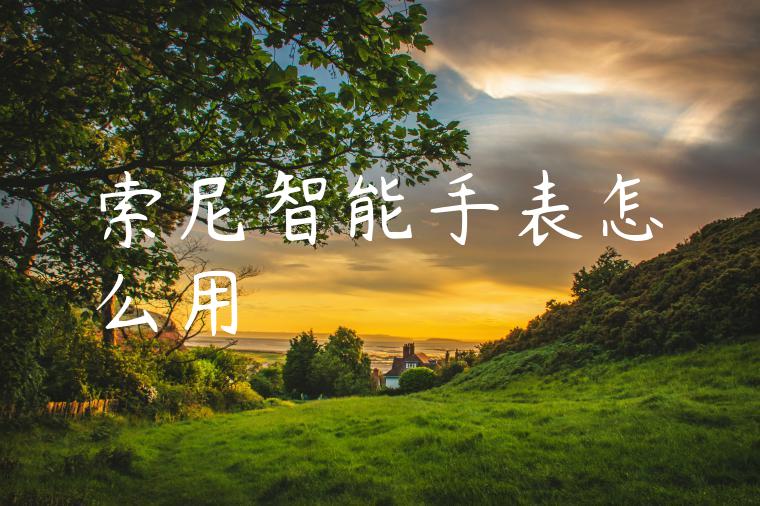 索尼智能手表怎么用