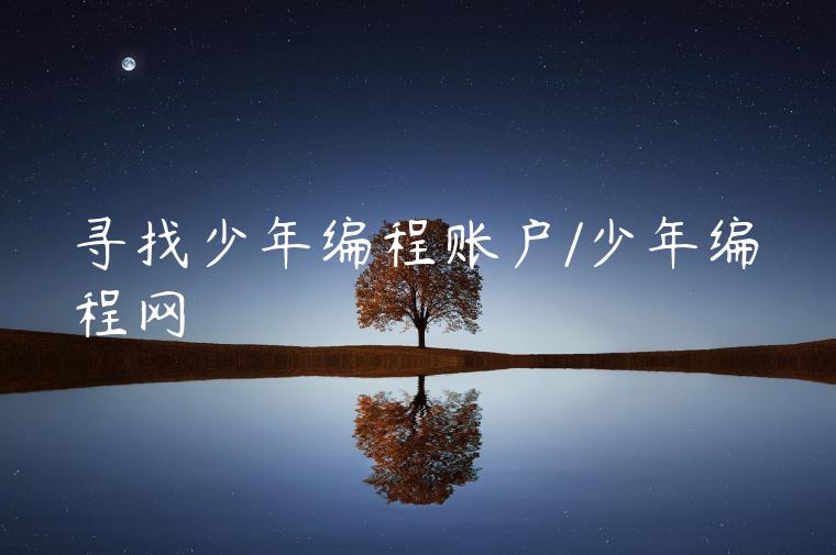 寻找少年编程账户/少年编程网