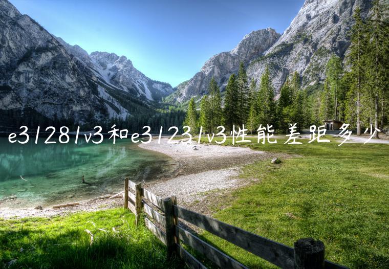 e31281v3和e31231v3性能差距多少